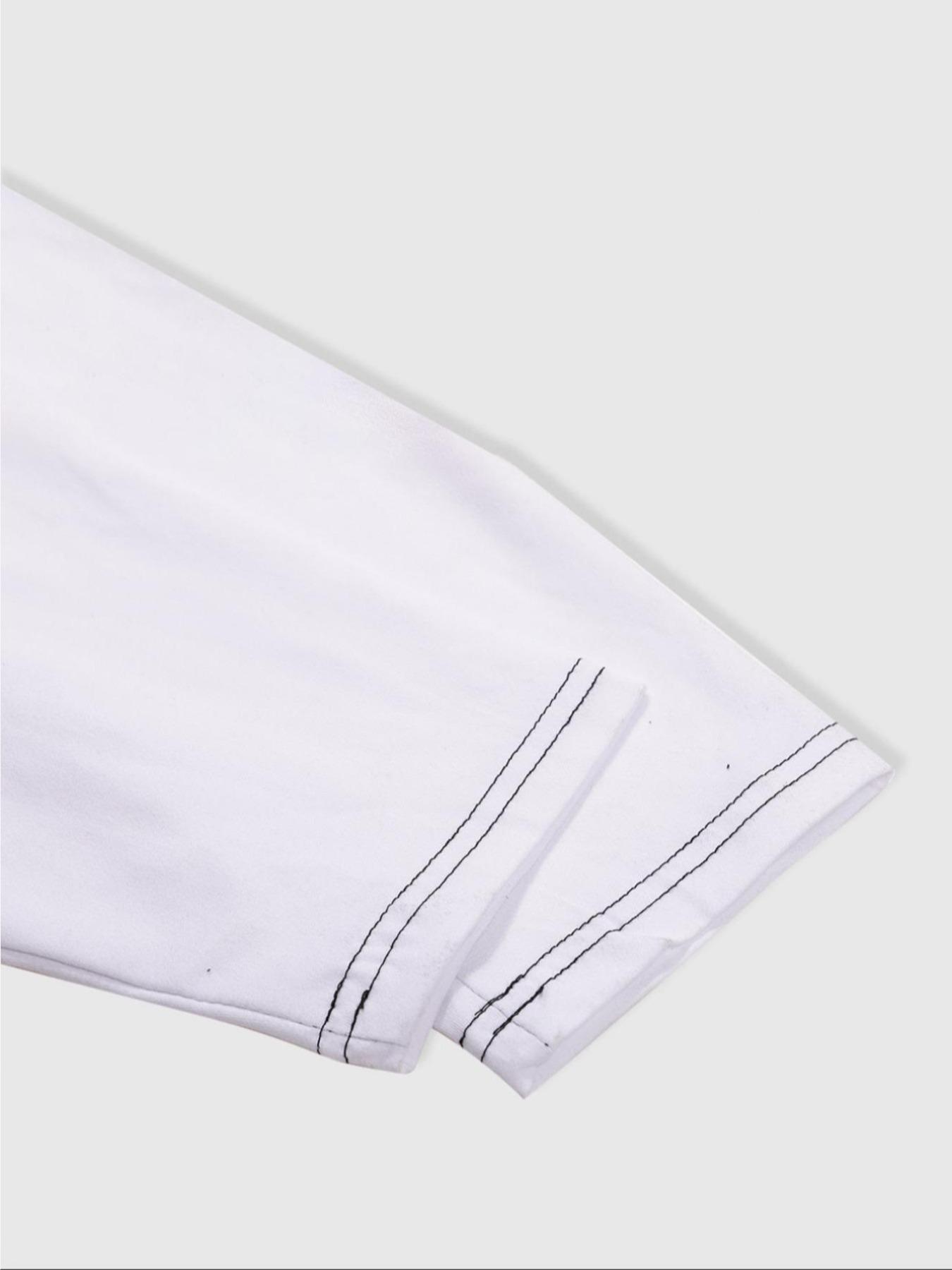 Trendy Short Sleeve & Patchwork Long Sleeve Tee Set, Street Style Fashion, Unique Layered Design, Perfect for Trendsetters