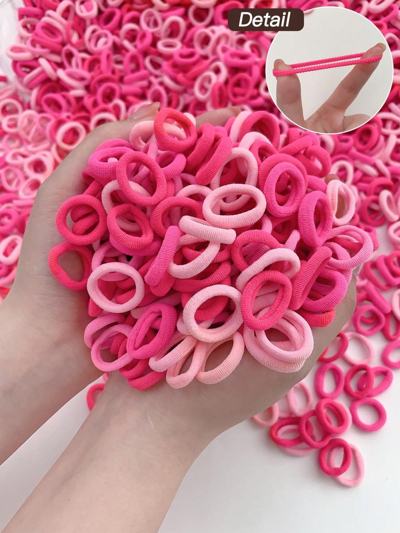 200pcs Pack Small Size Multicolor Spandex Hair Ties, Cute Casual Elastic Rubber Bands for Ponytail, Ponytail Holders, All Seasons Hair Accessories