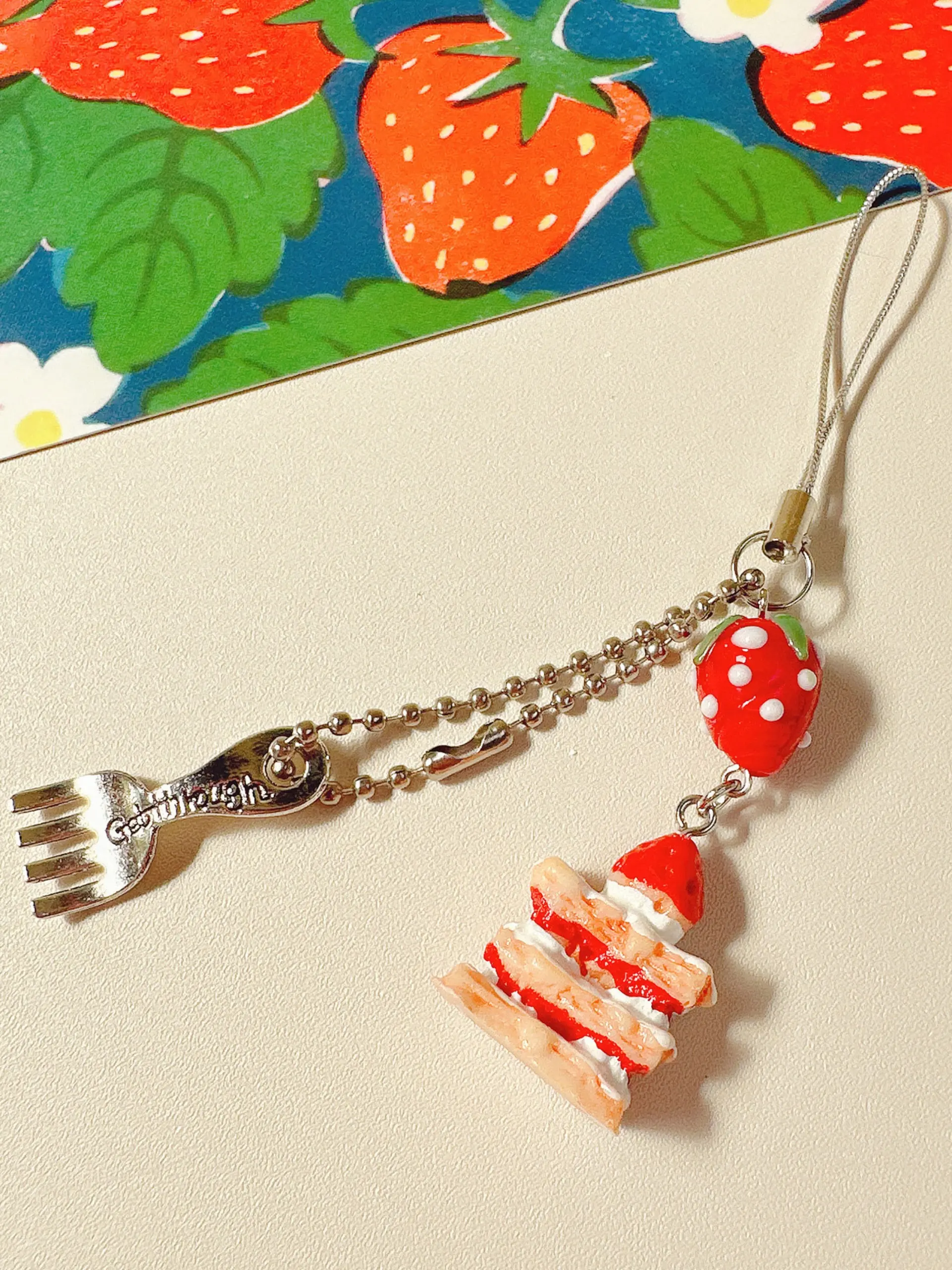 Strawberry Cake Charm Bracelet