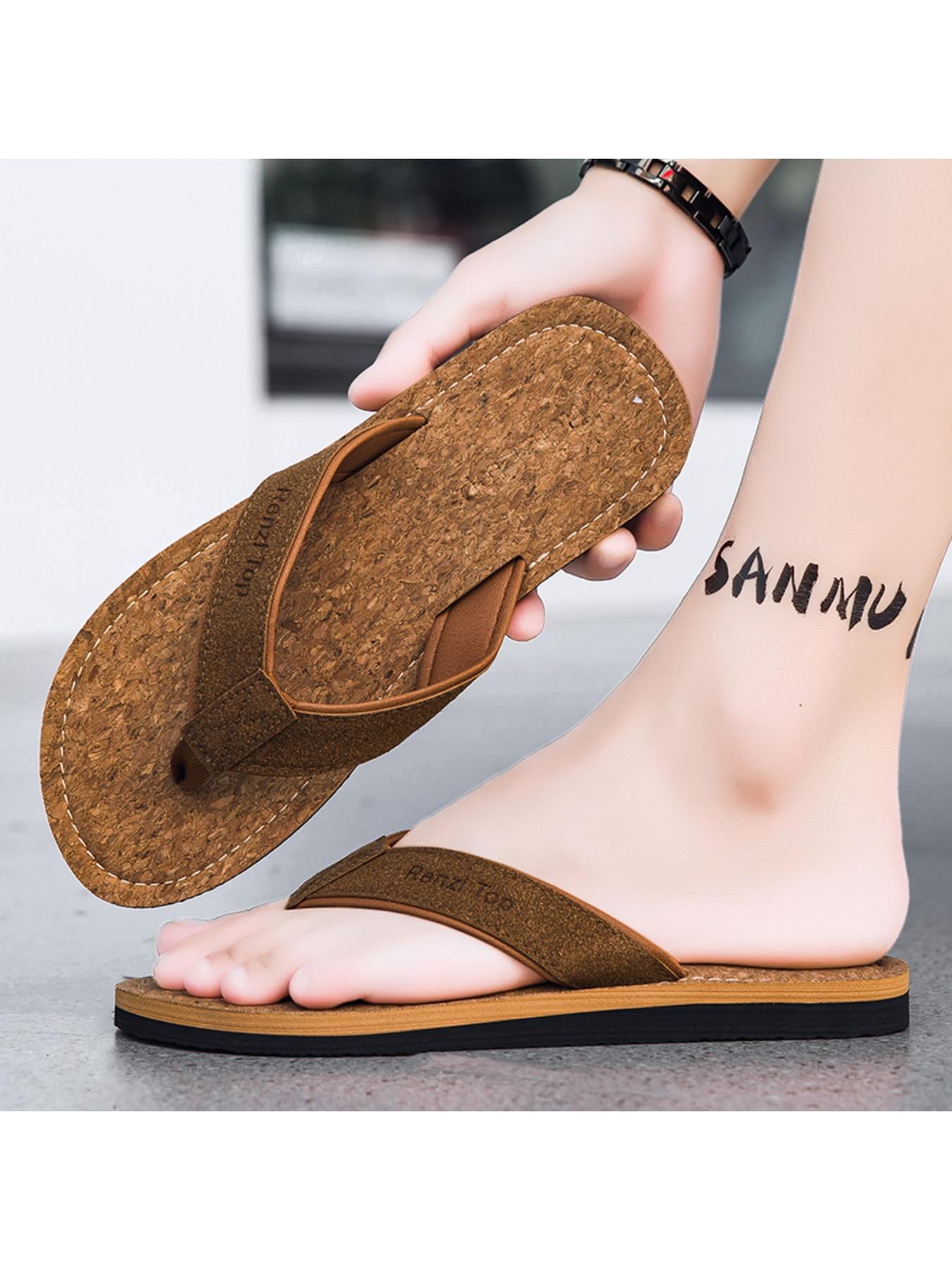 Summer Men's Sandals, Casual Y-Strap Eva Slippers, Lightweight Outdoor Beach Shoes, Indoor Home Footwear, Comfortable and Stylish
