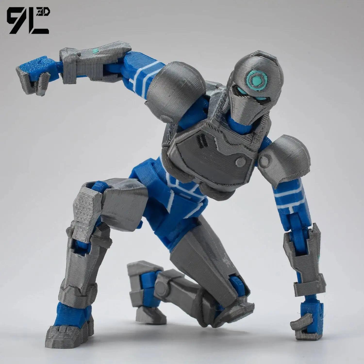 9L3D DIY Shapeshift Articulated Figurine - Titan13 T13 Dummy with 13 Joints, Movable Multi-Pose 3D Model Toy, Desktop Collectible, Tech Jacket Accessory, Gifts for Boys, Toy Photography Prop