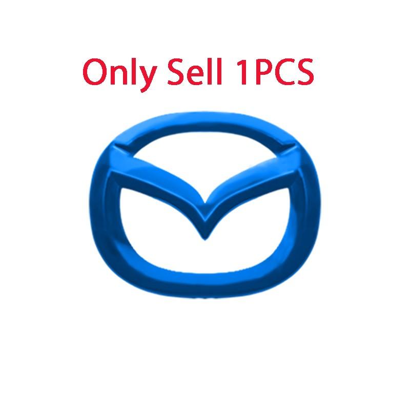 1PCS Car Steering Wheel Center Emblem Cover Sticker Decoration Accessories For Mazda 2 3 6 5 Demio CX3 CX4 CX5 CX-4 CX-5 CX7 CX30 MX3 MX5 MS Speed Axela Atenza