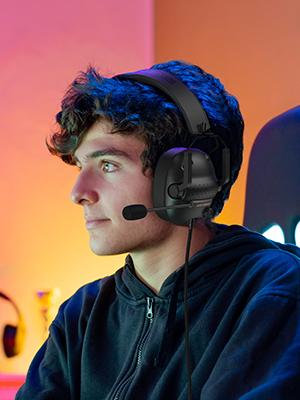 SENZER SG500 Wired  Pro Gaming Headset - Wired Gaming Headsets - PC Headsets -  Folding Headset for PC, PS4, PS5, Xbox One and Switch Audio Earphones Headphones Electronic Earbud