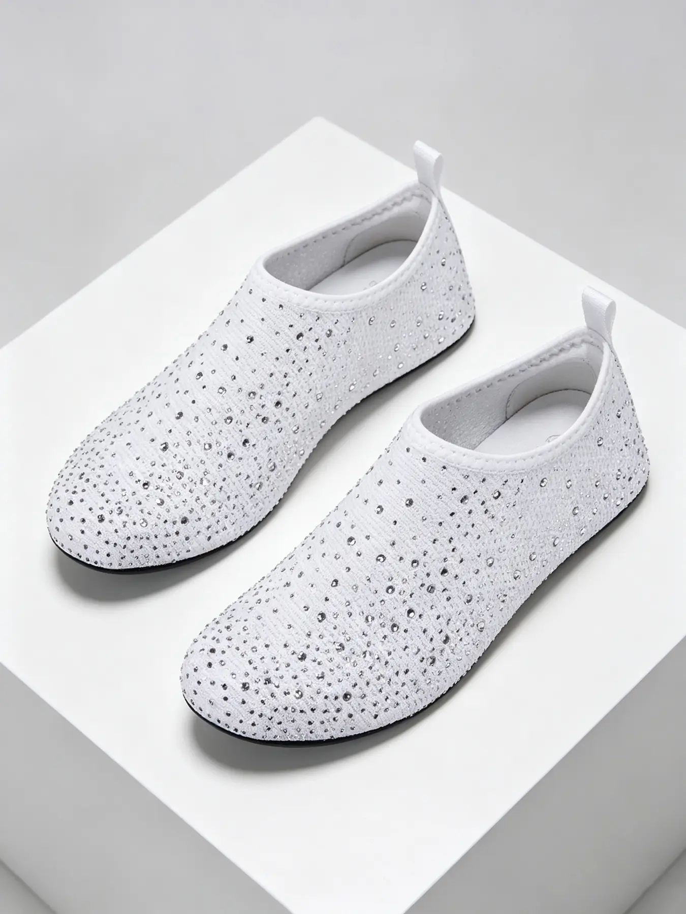 Fashion Rhinestone Beach Water Shoes, Elastic Breathable Quick-Dry Anti-Slip, Unisex Outdoor Swimming Hiking, Lightweight Fitness Water Shoes, Sporty Water Shoes