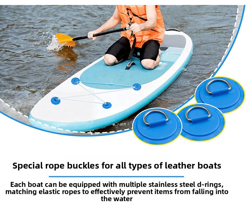 Surfboard inflatable boat accessories SUP paddle board yacht elastic rope buckle stainless steel D-ring buckle