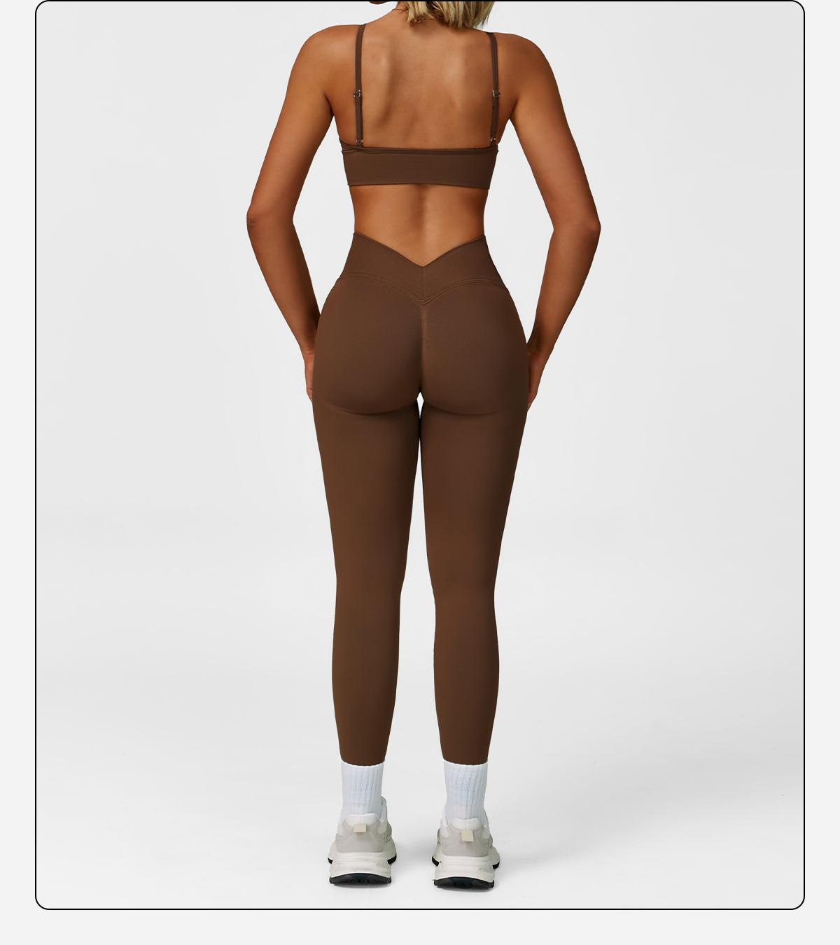 MFVIM Women's Christmas Fitness Set 2-Piece Seamless Skin-Exposed Backless Vest Sports Bra & High-Waist Cycling Shorts Yoga Pants Comfortable Sportswear for Yoga Running & Casual Wear Christmas Gifts SpringStatements