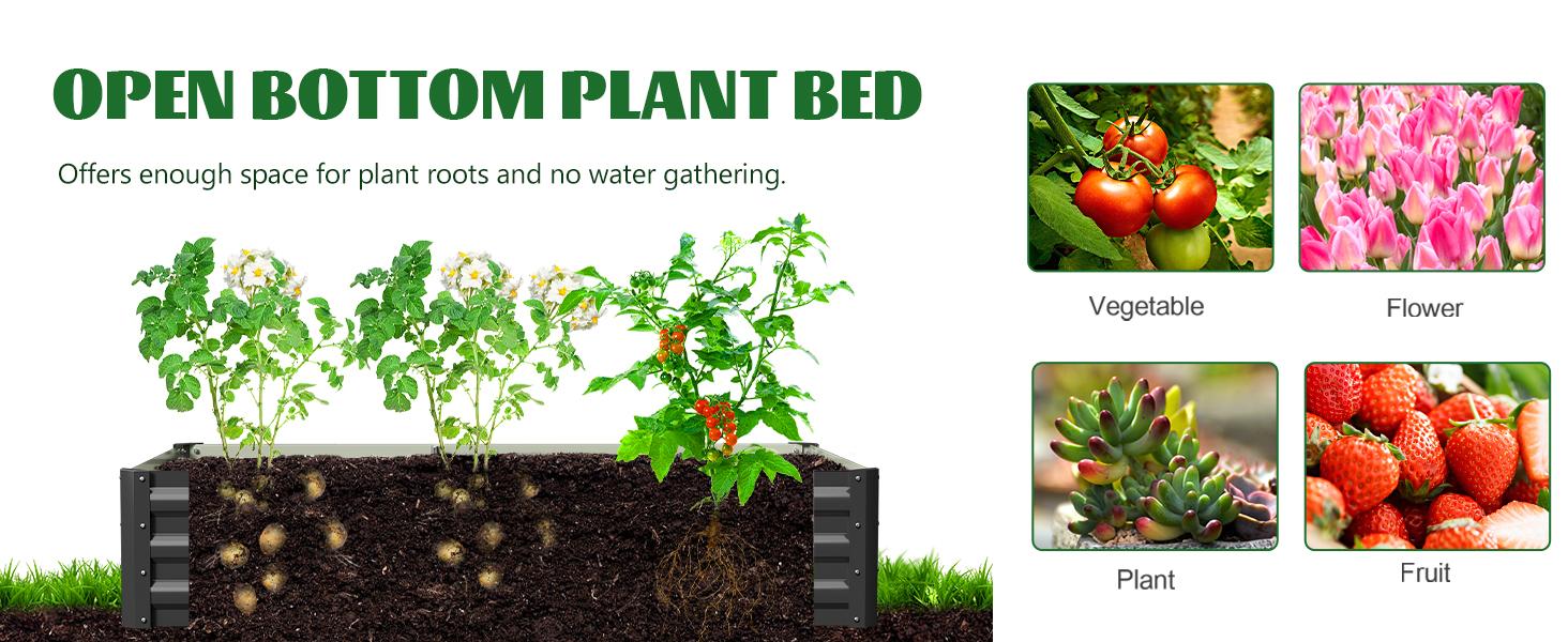 Lilypelle 3 in 1 Raised Garden Bed with Tall Arch Trellis for Climbing Plants, Galvanized Planter Box Outdoor for Gardening, Vegetables, Flower