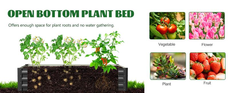 Lilypelle 3 in 1 Raised Garden Bed with Tall Arch Trellis for Climbing Plants, Galvanized Planter Box Outdoor for Gardening, Vegetables, Flower