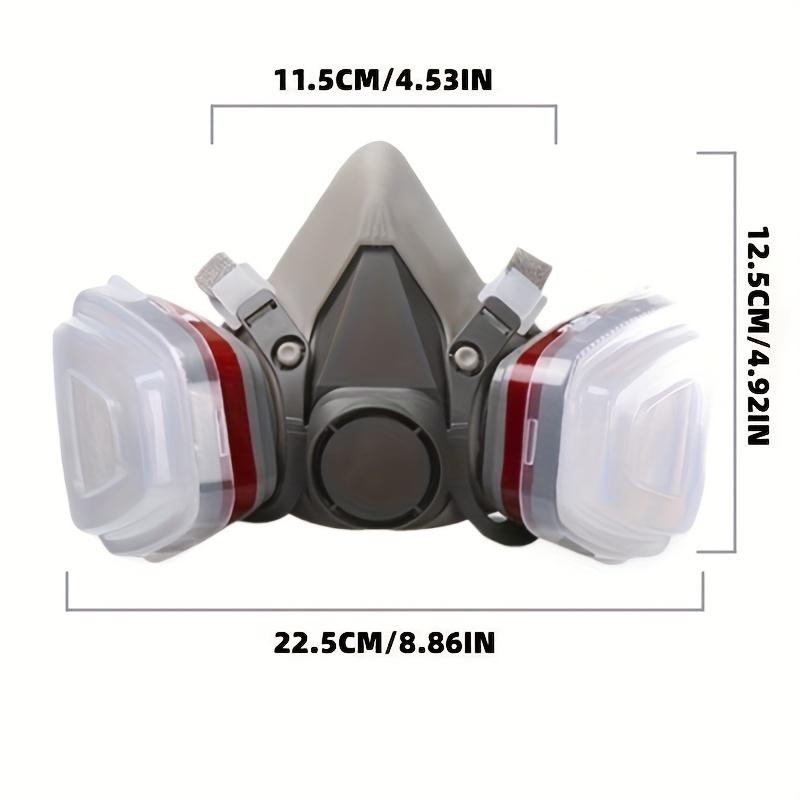 Half Face Mask with Filter, Reusable Dustproof Mask, Safety Mask for Paint, Woodworking, Construction, Polishing, Chemical, DIY