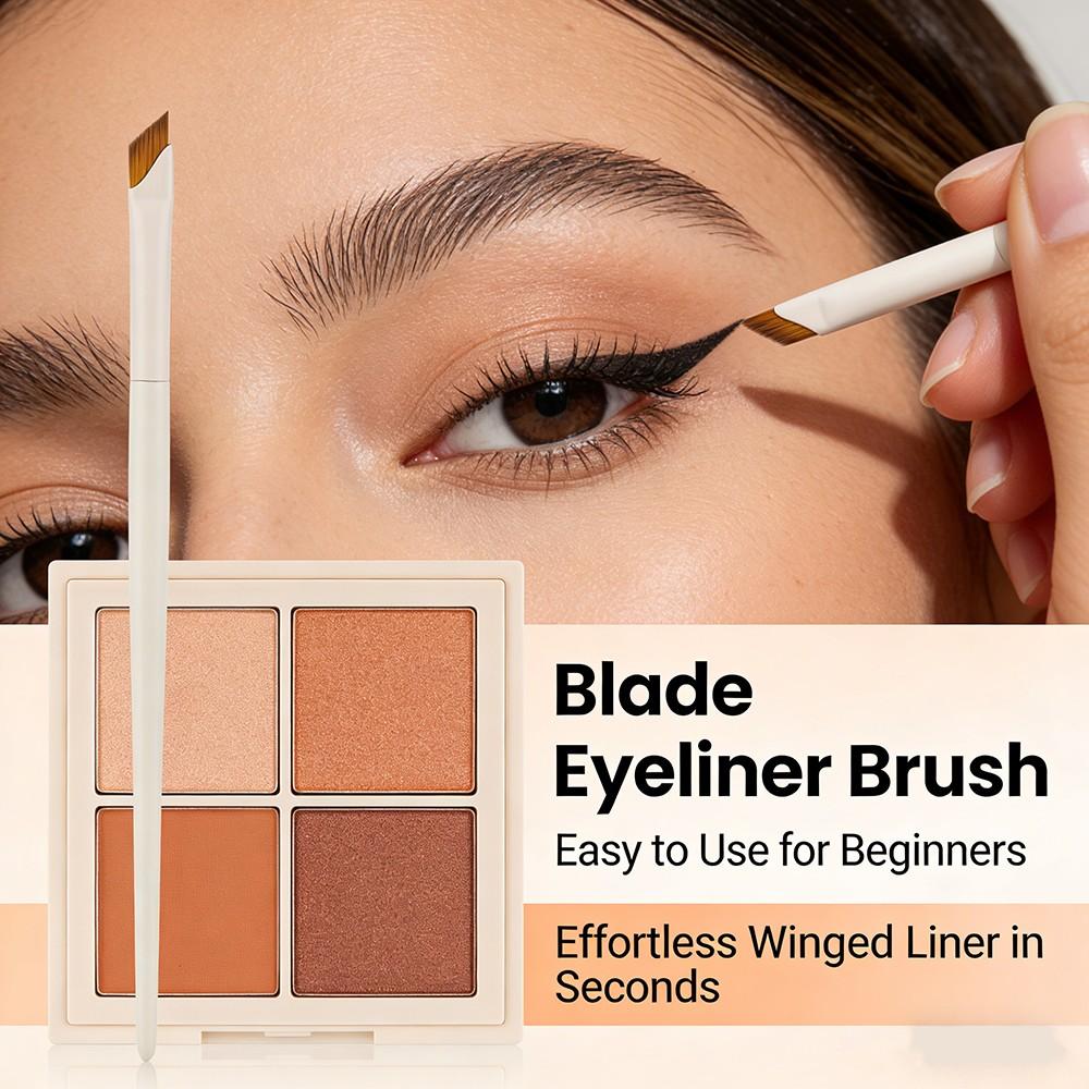 Upgrade Blade Eyeliner Brush, Ultra Thin Fine Angle Flat Eyebrow Brush, Under Eye Makeup Brushes, Precise Detail Brush