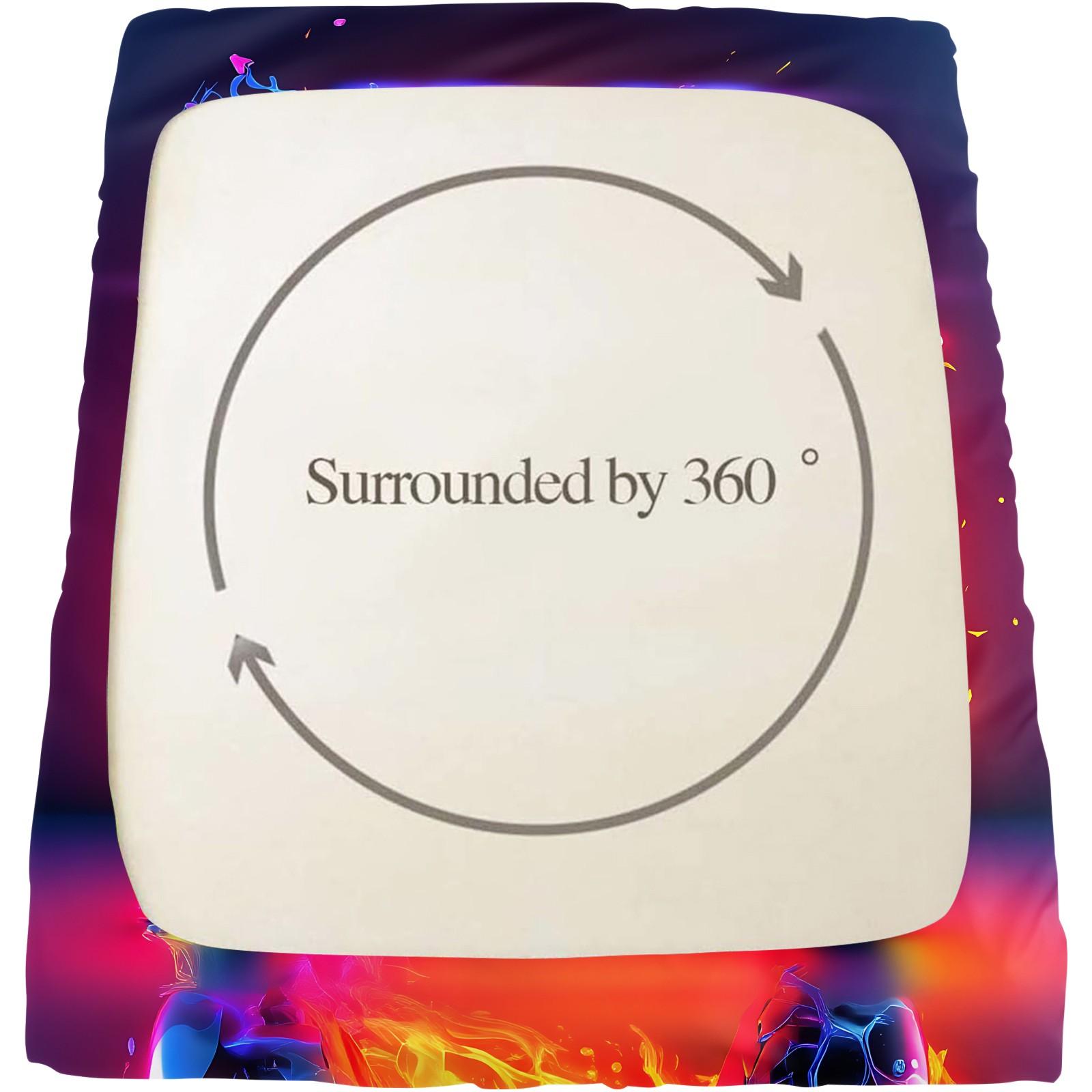 Futuristic, Modern Flair, Energetic Gaming Controller 3pcs Fitted Sheet Set, Flame Neon Effects, Dynamic Vibrant Digital Printed Bedding Set, Comfort Ultra-Fine Fiber Bed Cover, Stylish Energetic Home Decoration, Includes 2 Pillowcases, No Pillow Core