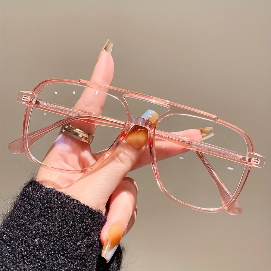[Double-bridge Glasses] Stylish Double-bridge Glasses | Textured, Unisex, Perfect for Vacations, Parties, Music Festivals, and Street Photography