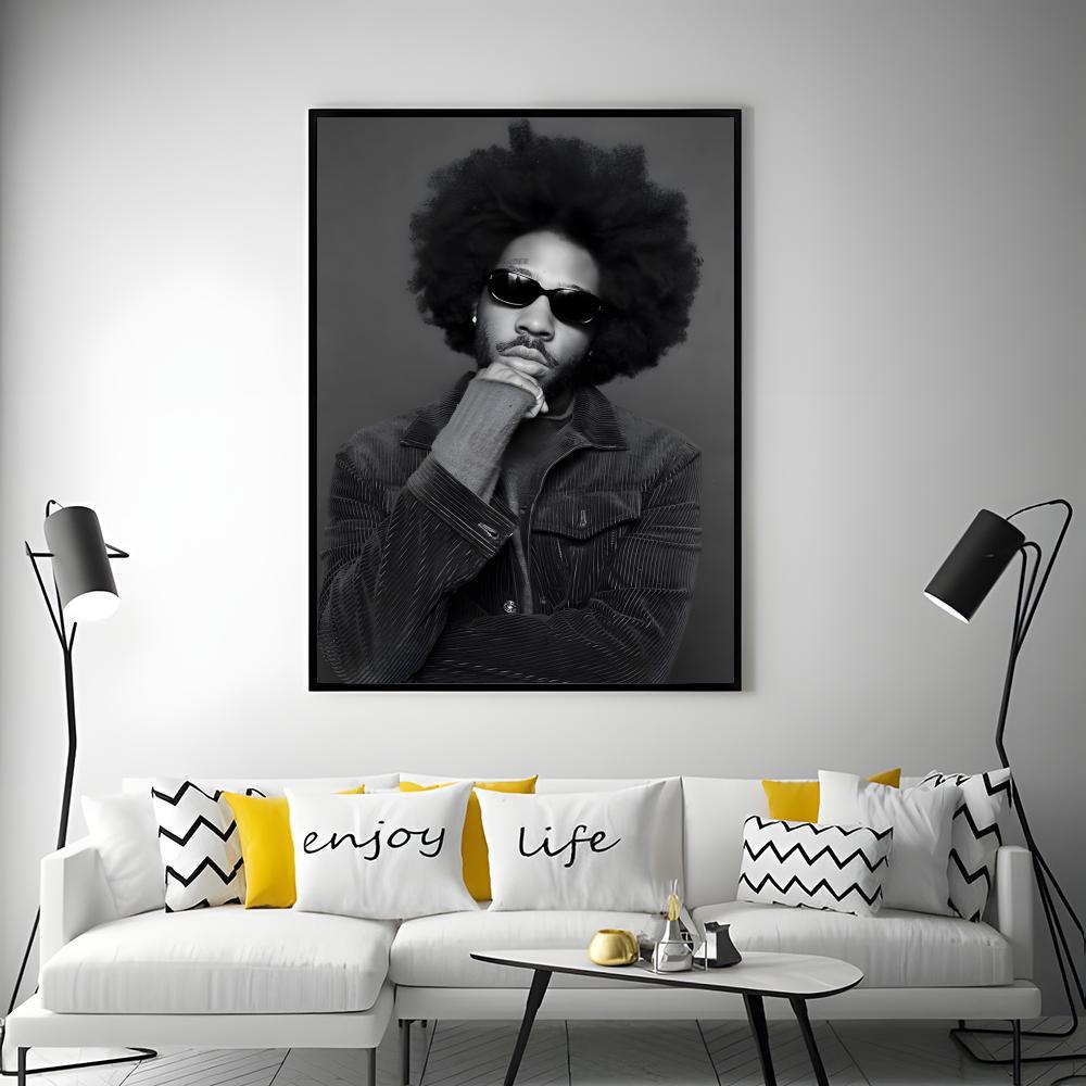 music artist Brent Faiyaz Poster HD Heavy-Duty Self-Adhesive Waterproof Wall Decor – Tool-Free Install, Durable & Reusable Conceals Wall Flaws | Elevates Home Style | Ideal for Living Rooms, Bathrooms & Kitchens