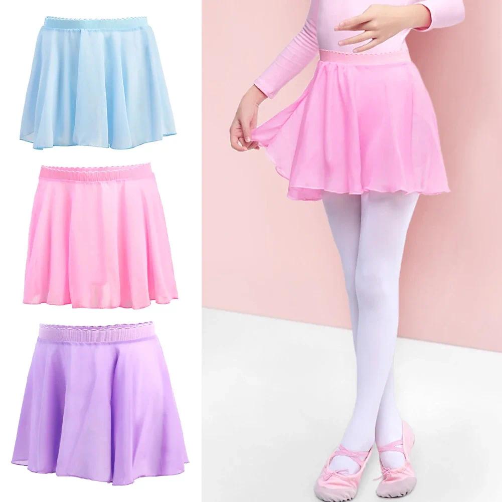 Ballet Skirt Girls Dancing Toddler Kids Dance Chiffon Skirt Elastic Waist Short Dance Skirt for Girls Tutu for Ballet