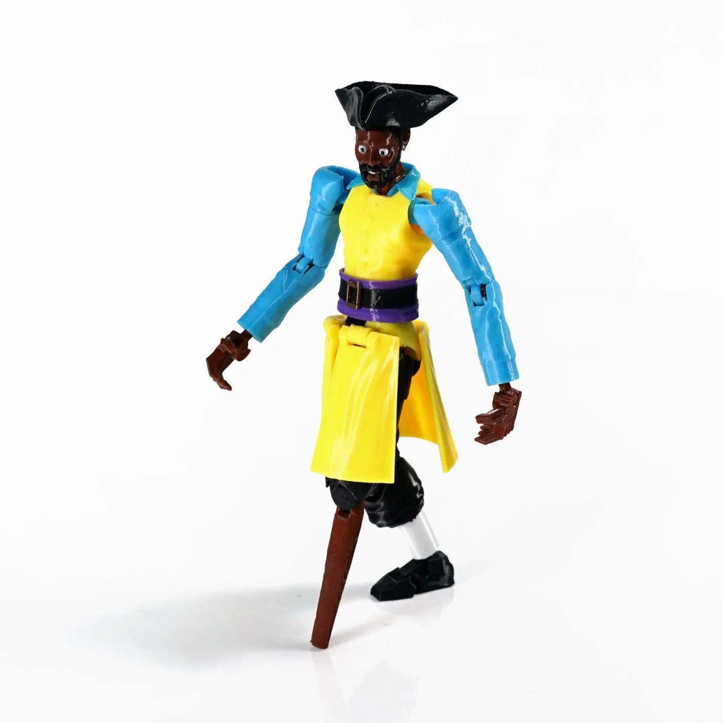Super 3D 3D Printed Backrooms Pirate Clark Action Figure Backrooms Dummy13 T13 Multi-Jointed Action Figure Toys