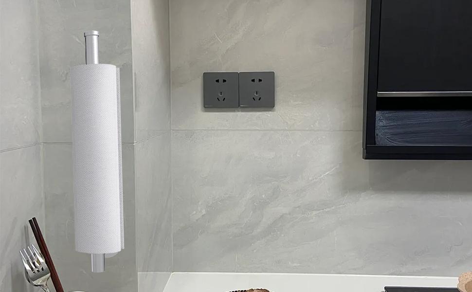 SZHLUX Paper Towel Holder, Self-Adhesive Paper Towel Holder Under Cabinet for Kitchen, No Drill Wall Mount-SUS304 Stainless Steel, Space-Saving, Easy Installation for Kitchen, RV & Bathroom-12.6’’ Towel Rack for Rolls, Plastic Wrap & More SZHLUX Paper Towel Holder, Self-Adhesive Paper Towel Holder Under Cabinet for Kitchen, No Drill Wall Mount-SUS304 Stainless Steel, Space-Saving, Easy Installation for Kitchen, RV & Bathroom-12.6’’ Towel Rack for Rolls, Plastic Wrap & More