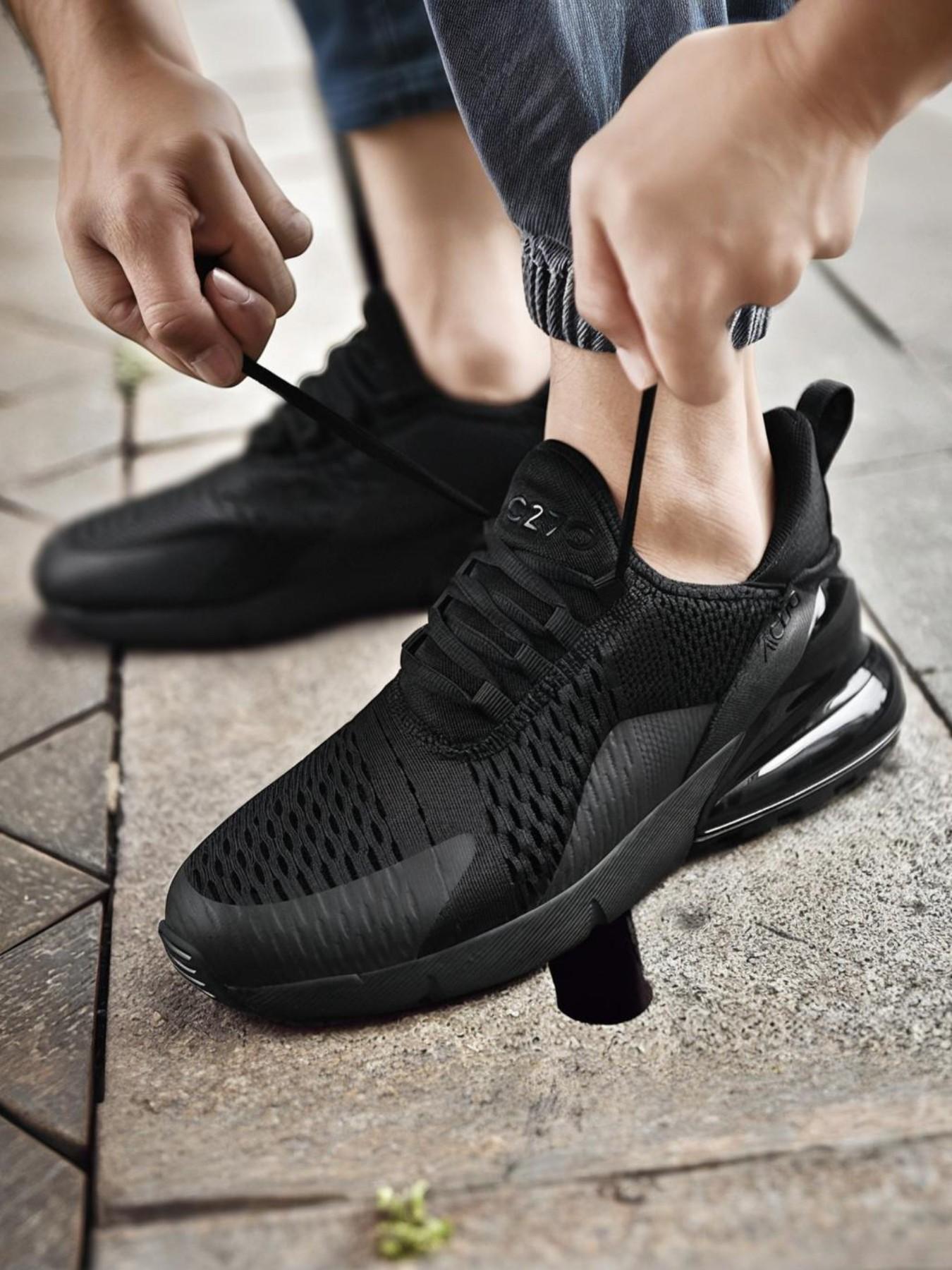 Men's Couple Sport Shoes New Breathable Lightweight Casual Sneakers Air Cushion Soft Sole Shock Absorption Odor Resistant Running Shoes