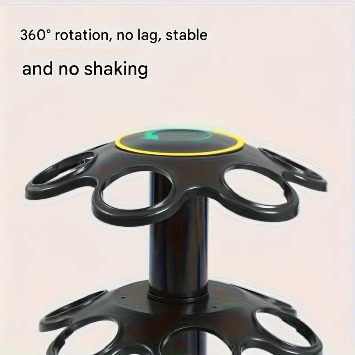 12-In-1 Rotating Spice Rack with Mushroom-Shaped Compartments, Multi-Functional Kitchen Organizer, Space-Saving Countertop Storage