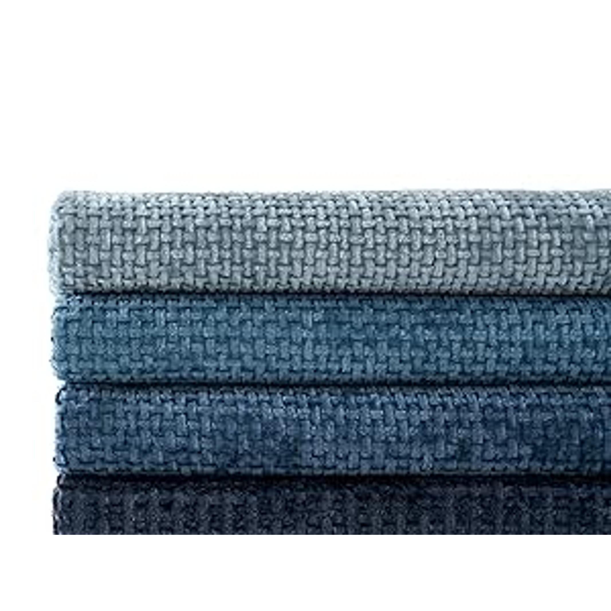 Pack of 4 Couch Throw Pillow Covers 18x18 Inch Neutral Blue Soft Decorative Chenille Pillow Covers Farmhouse Accent Cushion Covers for Boho Western Spring Coastal Decor Sofa Bed Living Room