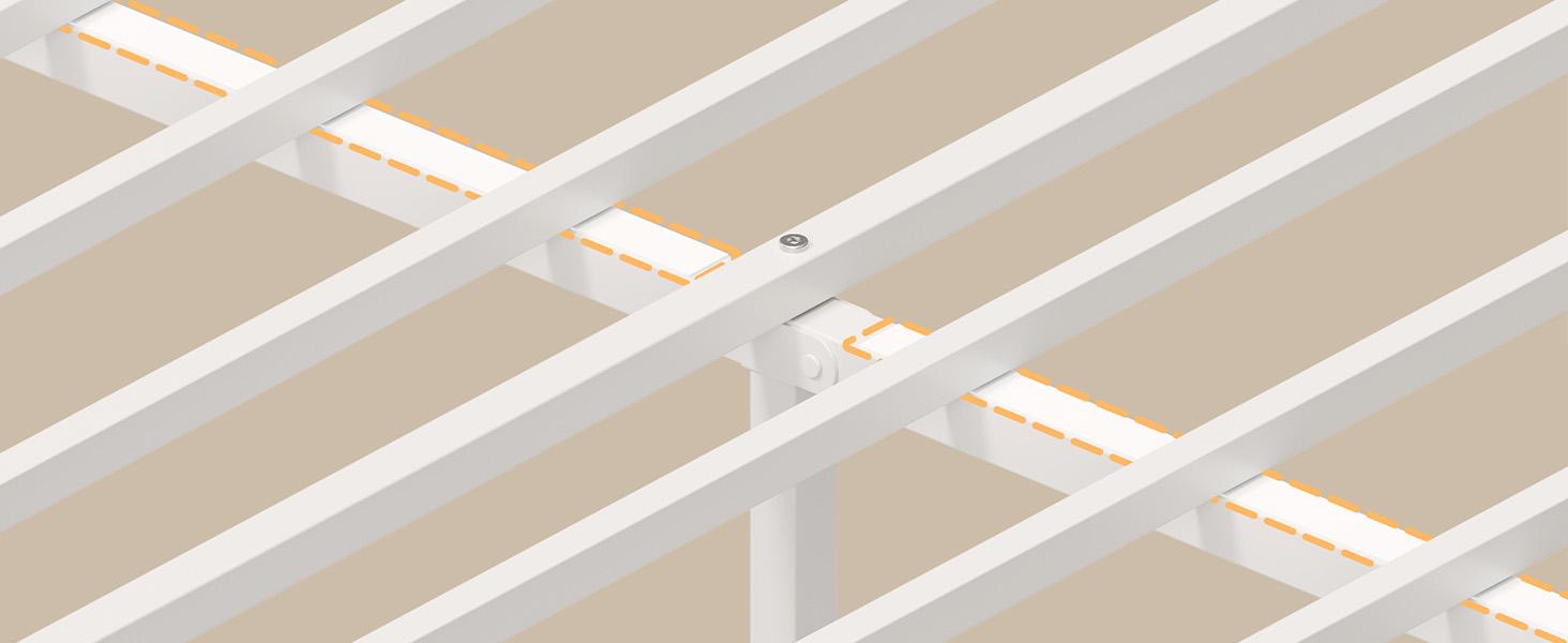 【SPOTLIGHT DAY】ONBRILL Bed Frame with Side Storage Shelf, Ergonomic Upholstered Headboard with Charging Station, King Platform Bed Frame, Metal Slats Support, No Box Spring Needed, Easy Assembly