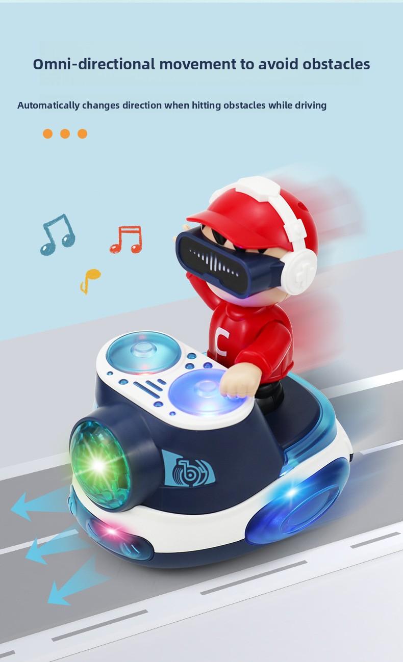 New electric universal DJ player, electric speaker toy for boys, cool light and music children's toy, children's gift, holiday gift, Christmas gift, New Year's gift (batteries not included, requires three AA batteries)