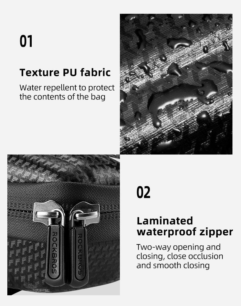 ROCKBROS Scooter Storage Bag Scooter Front Hanging Bag Waterproof Scooter handlebar Bag Folding Bike EVA Hard Shell Scooter Frame Bag