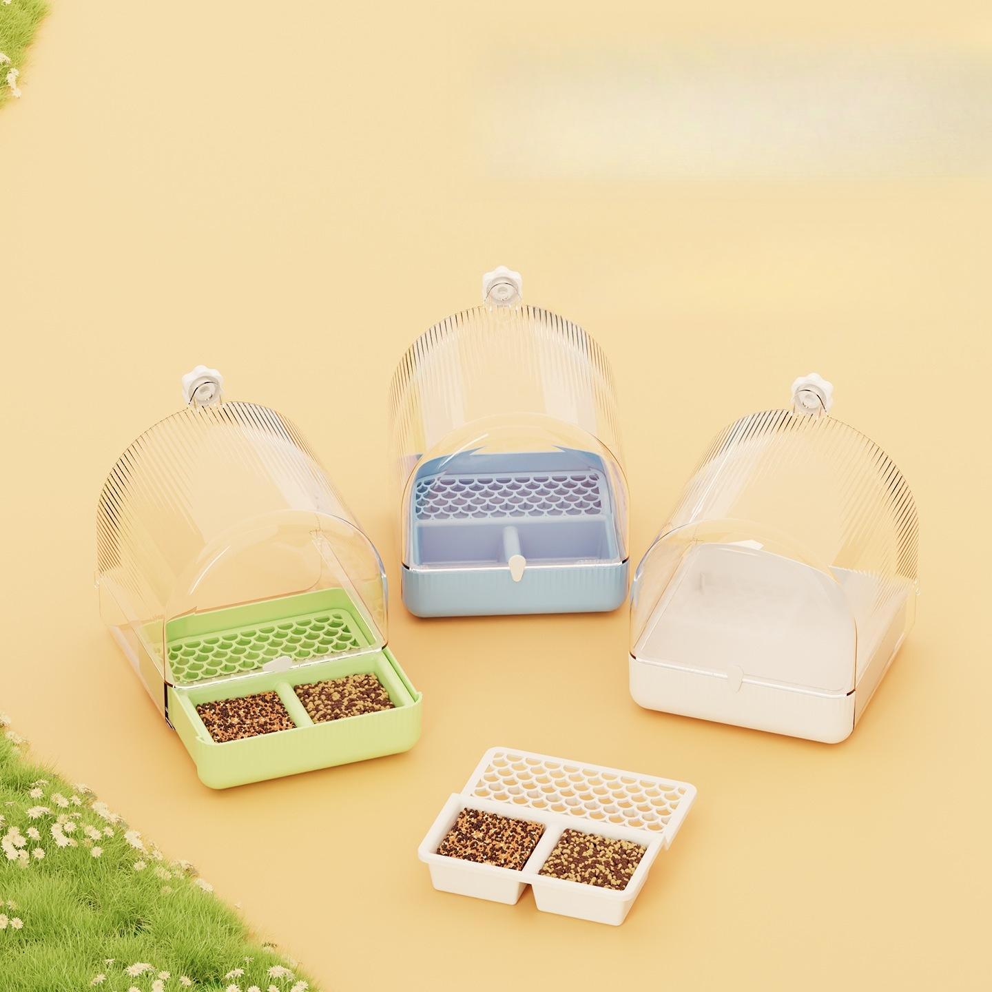 External Bird Bath Container - Splash-Proof Large Capacity Design for Parrots, Cockatiels & Small Birds - Universal Fit for Cage, Bathroom & Home Use - Ideal for Pet Owners & Bird Enthusiasts