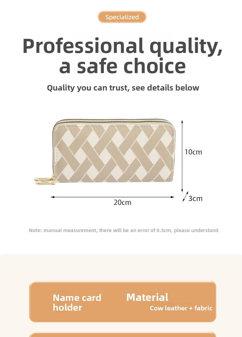 2026 New Women Wallet Korean Fashion Stripe Design Large Capacity Zipper Phone Purse with Multiple Card Slots and Coin Pocket