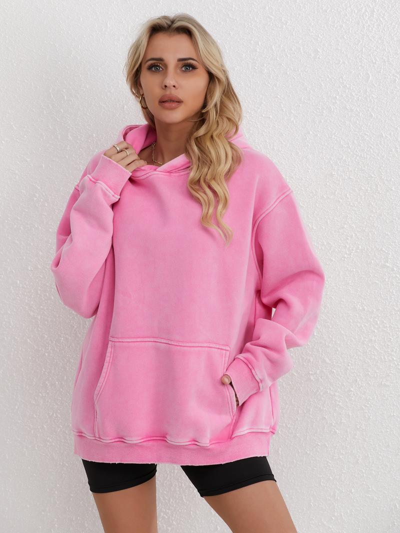 FAIABLE Oversized Human Vintage Hoodie Fade Craft Unisex Pullover with Heavyweight Cotton Sweaters, Soft Fleeced Fabric, and Distressed Hoody Style -Casual Warm and Retro Long Sleeve Top for Men and Women