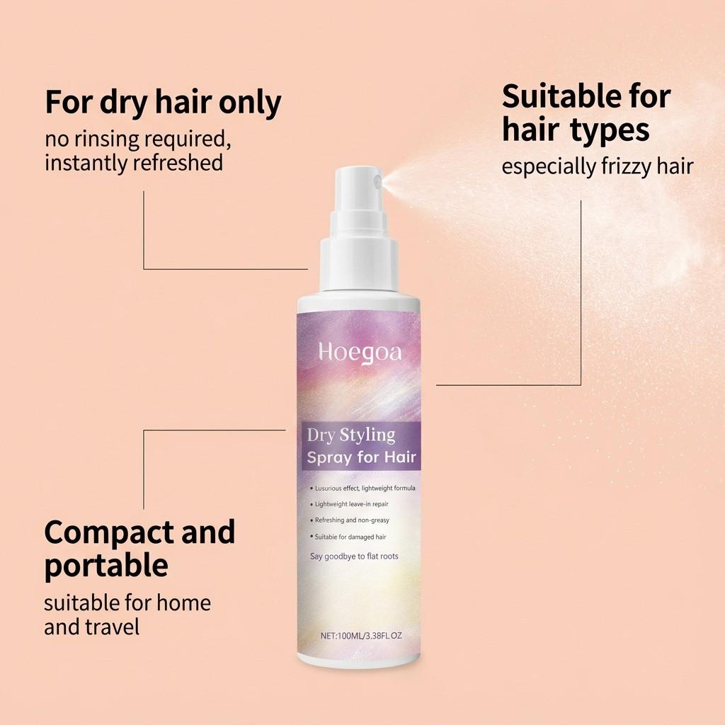 1 Piece/2 Pieces/3 Pieces No Rinse Hair Spray, Lightweight Volumizing Hair Mist, Refreshing Non-Sticky Formula, Portable Hair Care Spray
