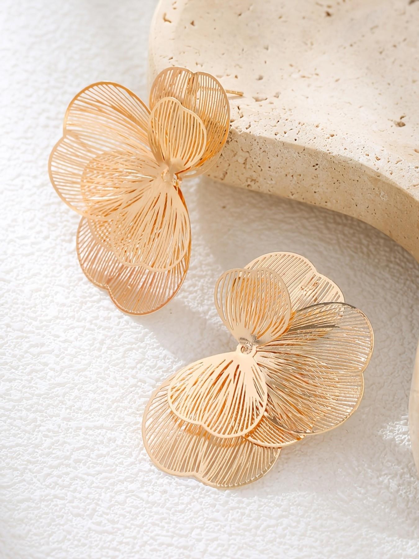 Elegant Flower Earrings, Fashion Style, Perfect for Daily Wear, Dates, Parties, Holidays, Gifts, Various Occasions Jewelry Accessories