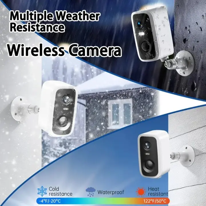 2K HD Resolution Wireless Solar PTZ Surveillance Security Camera for Home Outdoor - 2.4GHz Wi-Fi, Battery Powered, IP66 Waterproof, AI Motion Detection, Siren, 2-Way Talk, Full Color Night Vision, MicroSD Support, Wall Mount, Digital Camera