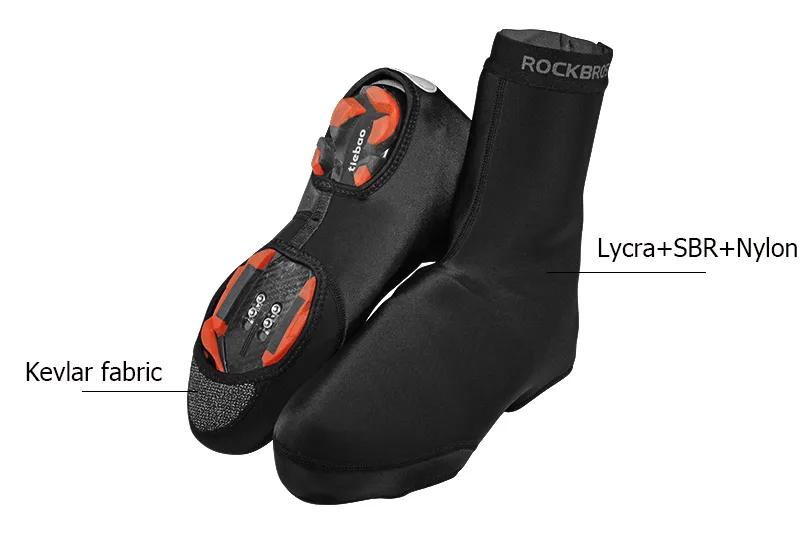 ROCKBROS Winter Cycling Shoe Covers Men's Warm Bike Shoe Cover Water Resistant Windproof Bicycle Overshoes for Mountain Road Bike ROCKBROS Winter Cycling Shoe Covers Men's Warm Bike Shoe Cover Water Resistant Windproof Bicycle Overshoes for Mountain Road Bike