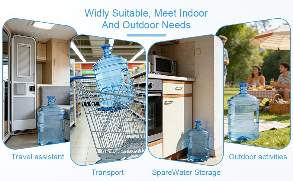 3 PCS/8 PCS 3 & 5 Gallon Water Jug Cap, Reusable Replacement Cap, Upgrade Non Spill Bottle Caps Fits 55mm Water Jug