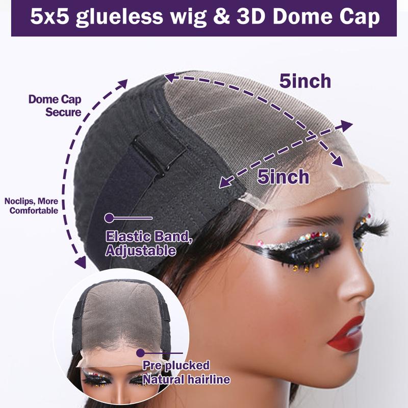 5x5 6x4 glueless wigs body wave Lace Closure wigs Human Hair HD Lace Closure Wigs Human Hair Pre Cut Lace No Glue 180% Density Bling Hair Princess TikTokShopBlackFriday