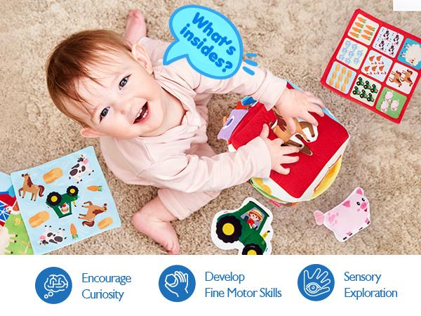 hahaland Seek and Find Sensory Farm Animals Plush toyset- 13 PCS 6-12 Months Montessori Toys for 6 Month Old Gifts Stocking Stuffers Whats Inside Box with Rattle Crinkle Squeaker Preschool Busy Board Wooden Busy Board hahaland Seek and Find Sensory Farm Animals Plush toyset- 13 PCS 6-12 Months Montessori Toys for 6 Month Old Gifts Stocking Stuffers Whats Inside Box with Rattle Crinkle Squeaker Preschool Busy Board Wooden Busy Board