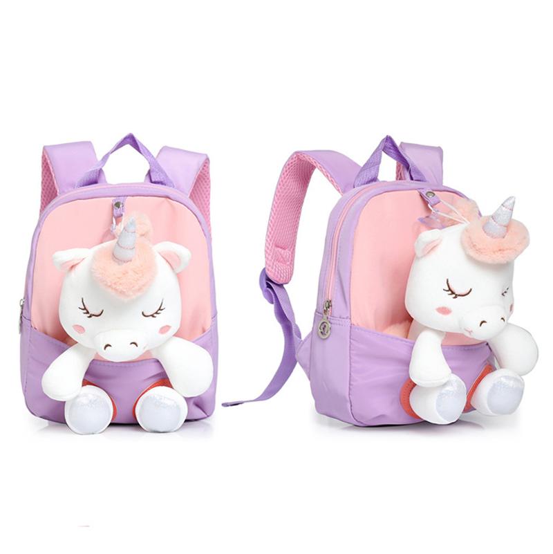 Kid 3D Cute Backpack for 2-6Year Gift Stuffed Unicorn Girl Kindergarten Schoolbag Backpacks Preschool Plush Animal Baby Backpack