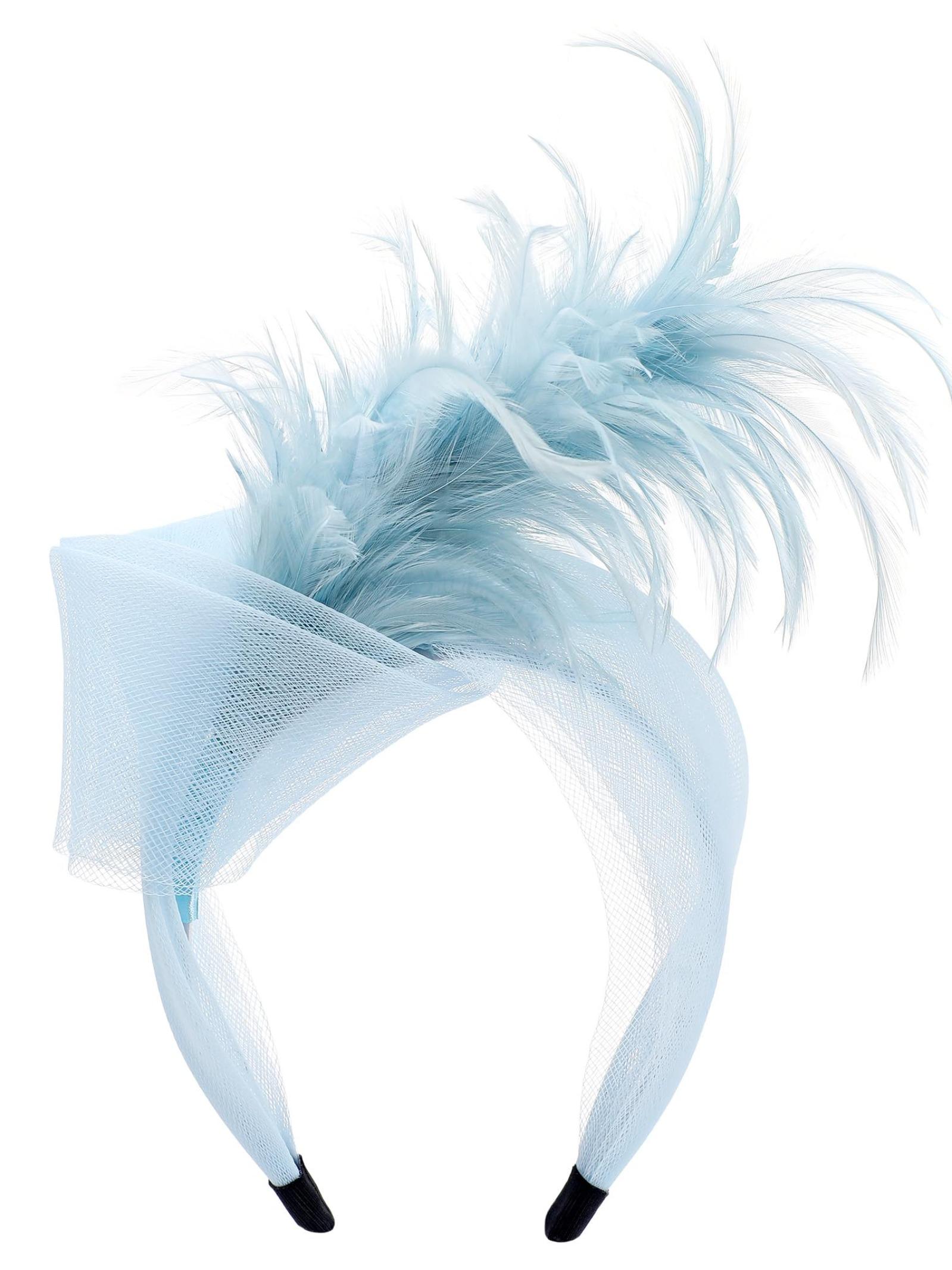Feather Fascinators Headband Women's Tea Party Hat for Kentucky Derby, Cocktail, Wedding, Fancy Dress Party for Evening Wear and Special Occasion Vintage Looks Brooch Sweet and Cute Women's Hair Accessories ﻿