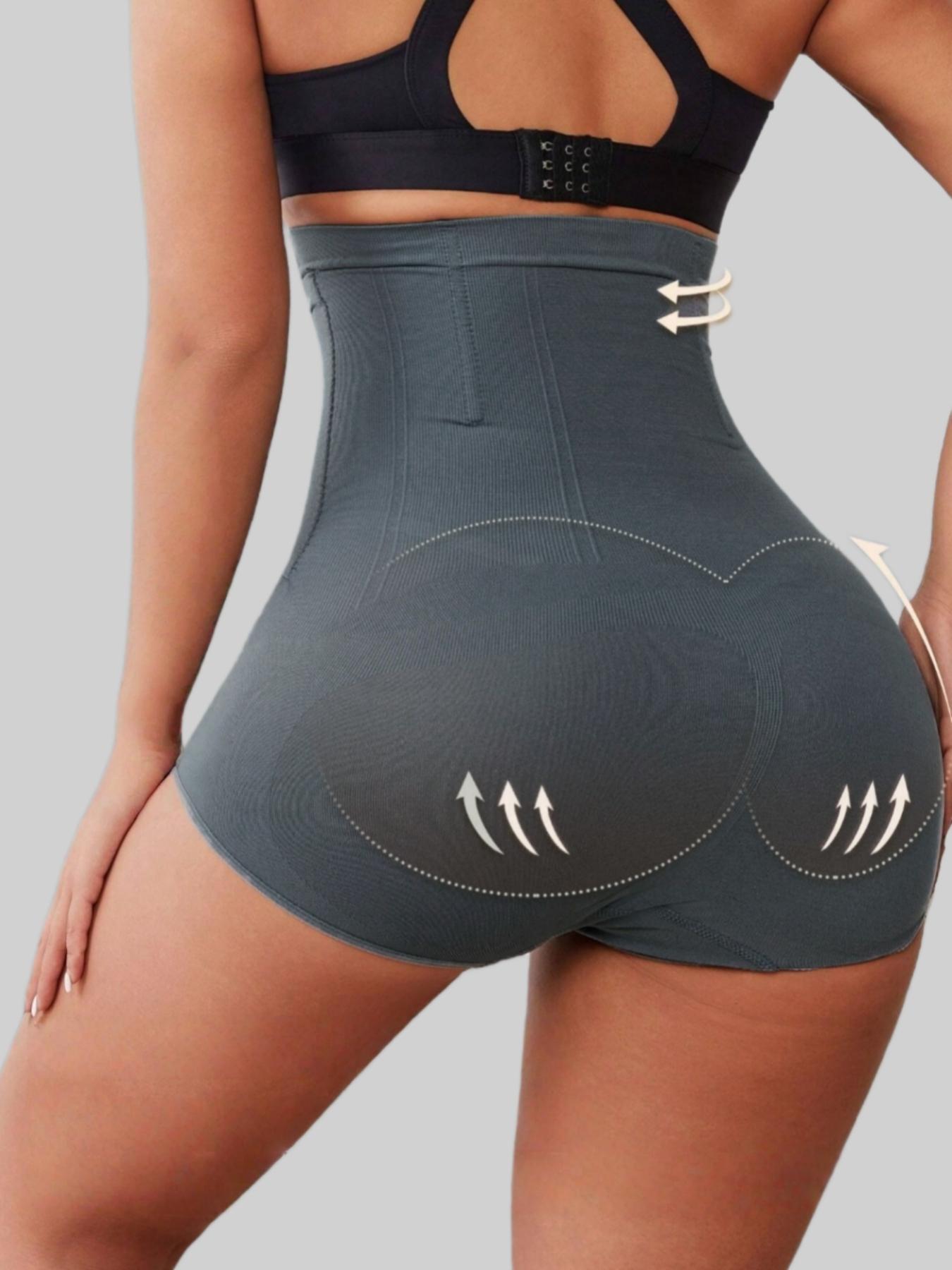 Women's High Waist Double Pressure Compression Hip Enhancer Shapewear Pants, Shorts, Underwear, High Stretch Shaper,Adjustable Hook Eye Design Breathable Comfortable Bottoms,Womenswear,Tuck Garment,Highwaist Girdle Everyday