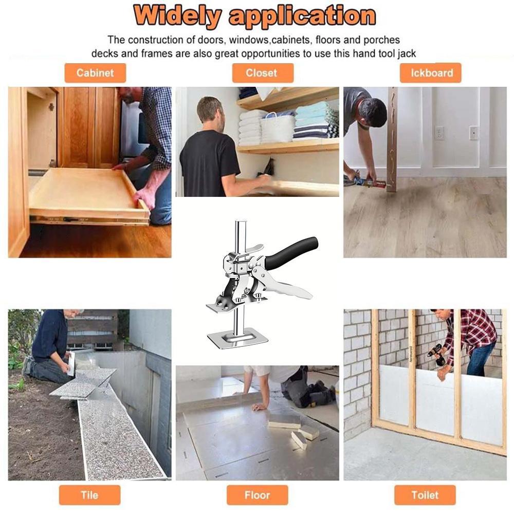 Effortless Lift Jack, Cabinet Board Lifter, Tile Height Adjuster, Mattress Raiser, Door Panel Gypsum Board Lifter, Manual Lift Tool, Adjustable Clamp Height, Heavy Duty