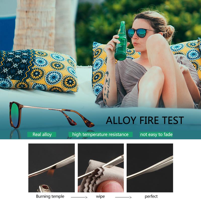 CHBP Sunglasses,Unisex Polarized Glasses, UV Protection Trendy Vintage  Sunglasses,Summer Retro Round Mirrored Lens Fashion Sunglasses,Travel Accessorie, Valentine Gifts for Her Him