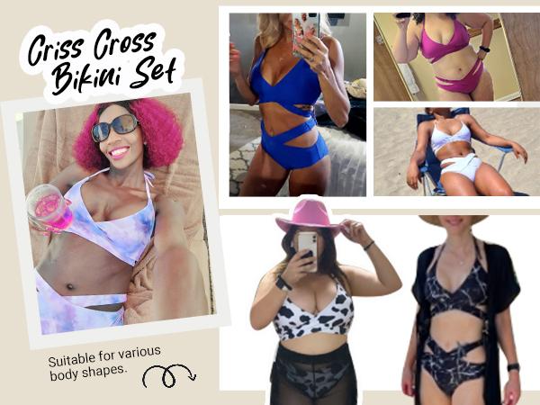 Holipick Two Piece Bikini Sets for Women High Waisted Bikini Push Up Swimsuit Halter Wrap Criss Cross Bathing Suit Triangle Bikini Top Bandage Tie Front Swimsuit with V Cut Bikini Bottoms Twist Front Bikini Top with Full Coverage Bottom Holipick Two Piece Bikini Sets for Women High Waisted Bikini Push Up Swimsuit Halter Wrap Criss Cross Bathing Suit Triangle Bikini Top Bandage Tie Front Swimsuit with V Cut Bikini Bottoms Twist Front Bikini Top with Full Coverage Bottom