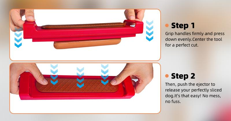 Hot Dog Slicer Criss Cross Red Stainless Steel Blade One-Touch Release BBQ Grilling Picnics Outdoor Cooking Kitchen Backyard Utensils Compact Dishwasher Safe Stylish Hot Dog Slicer Criss Cross Red Stainless Steel Blade One-Touch Release BBQ Grilling Picnics Outdoor Cooking Kitchen Backyard Utensils Compact Dishwasher Safe Stylish