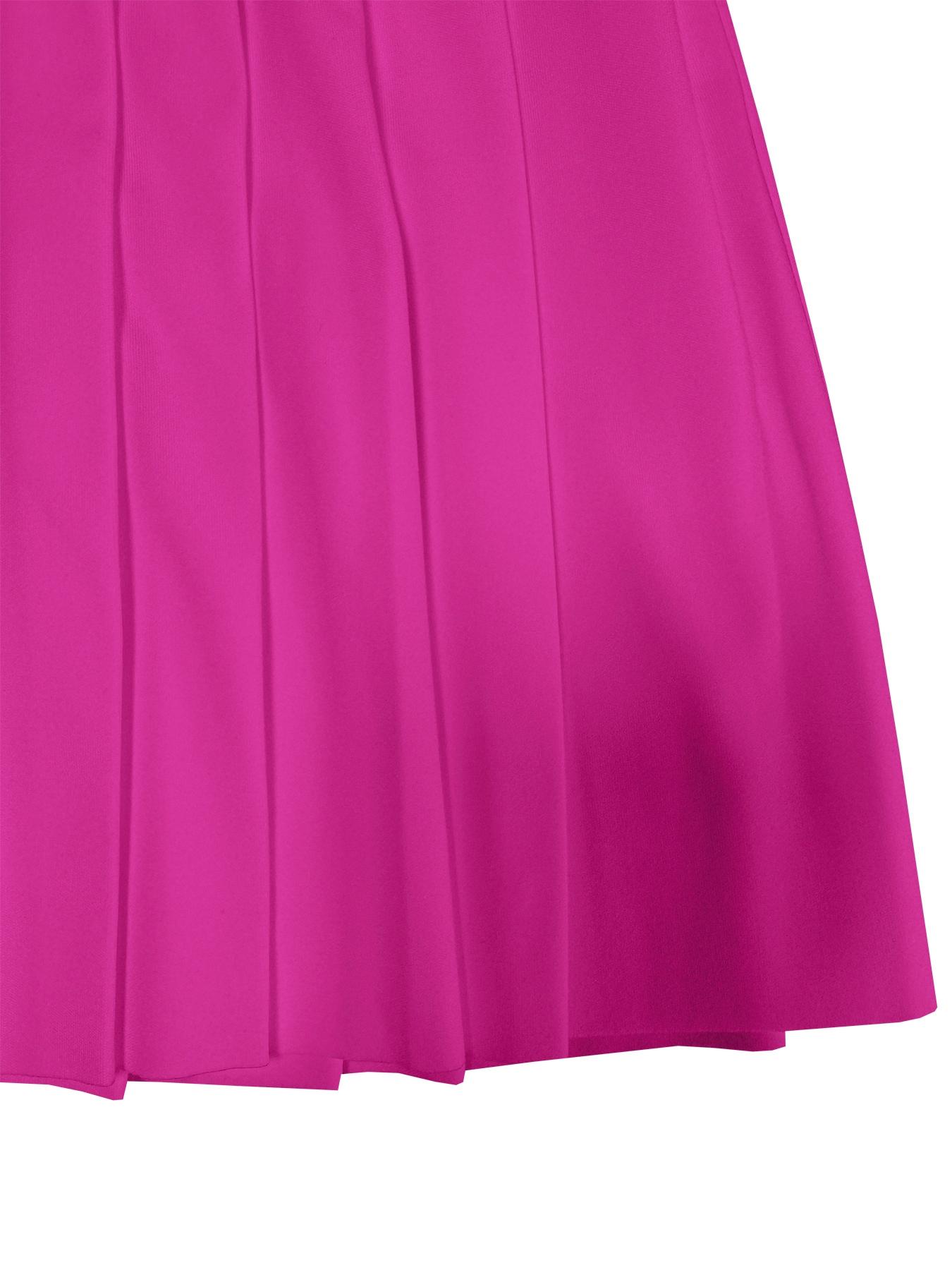 Women's Solid High Waist Pleated Skirt, Summer Clothes Women, Fashion Casual Mini Skirt for Daily Outdoor Wear, Women's Bottoms for Summer