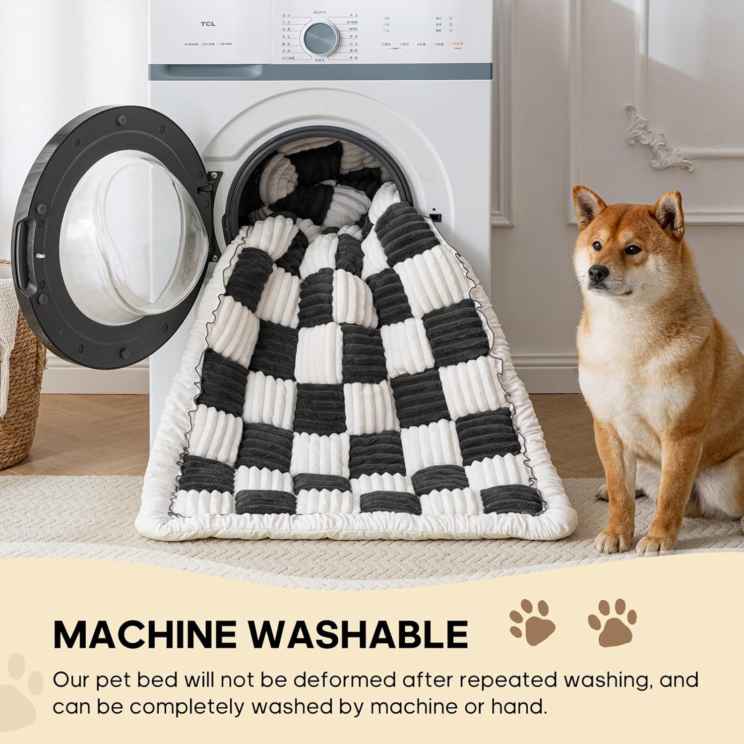 Pet Bed Mat for Car Backseat Extender Non-Slip Plaid Dog Bed Blanket for Car Back Seat Travel Pet Mat Custom Fit for Backseat Extenders and Seat Covers