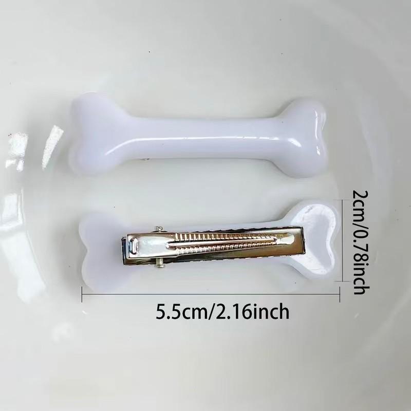 6 pcs  Bone-Shaped Hair Clips, Cute Sweet Lolita Duckbill Clip, Creative Versatile Side Bangs Hair Accessory, Hair Clip Set, Gifts for Granddaughter, Daughter, and Good Friend