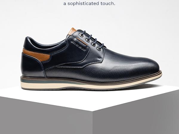 Bruno Marc Men's Wide Lace-Up Casual Dress Sneakers