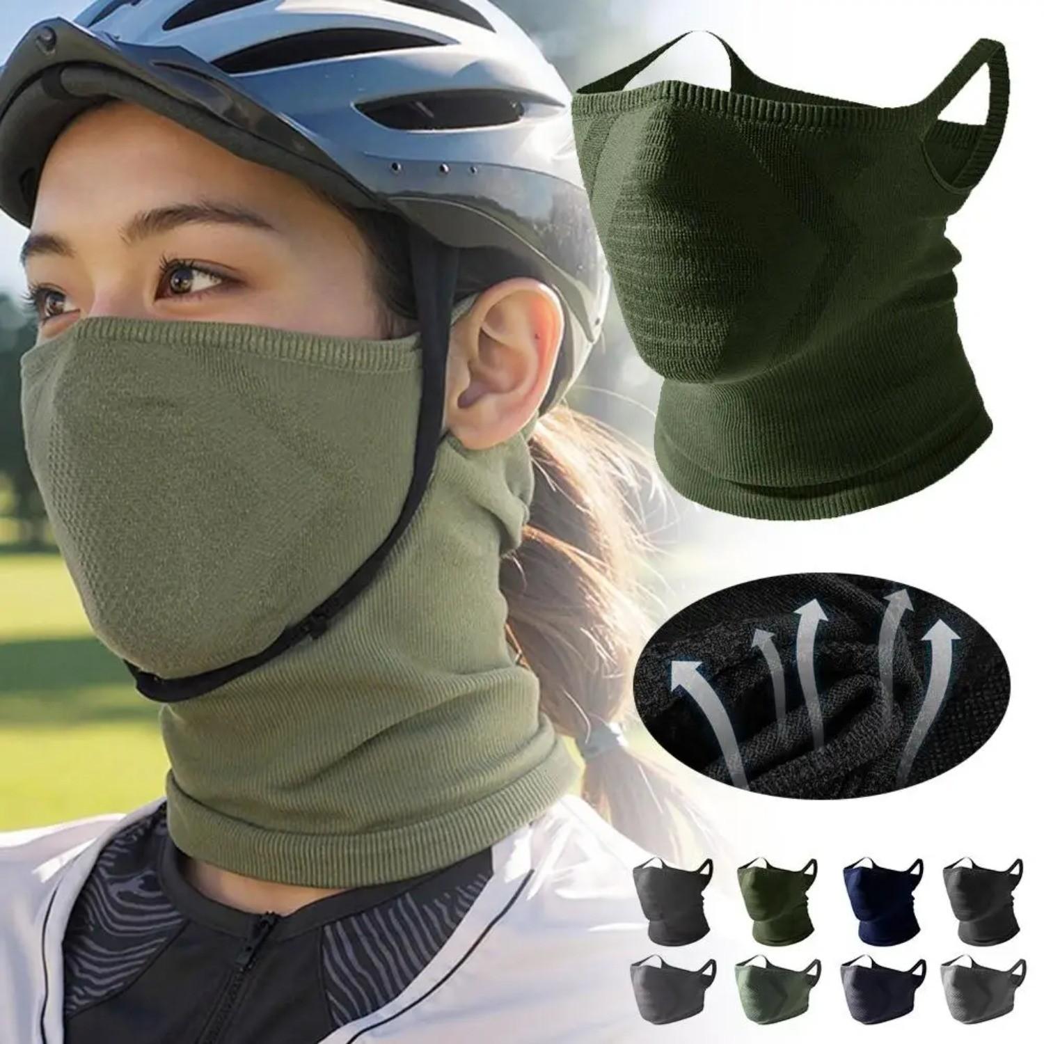 Breathable Windproof Face Mask with Ear Hooks, 2 Styles Outdoor Sports Mask for Running, Hiking, Cycling & Travel, Comfortable Design