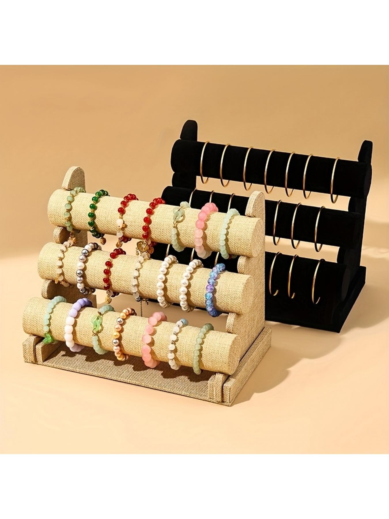 3-Tier Bracelet Display Stand Jewelry Hanger Watch Holder Organizer, Jewelry Hanger Stand for Bracelet Watch Necklace Storage