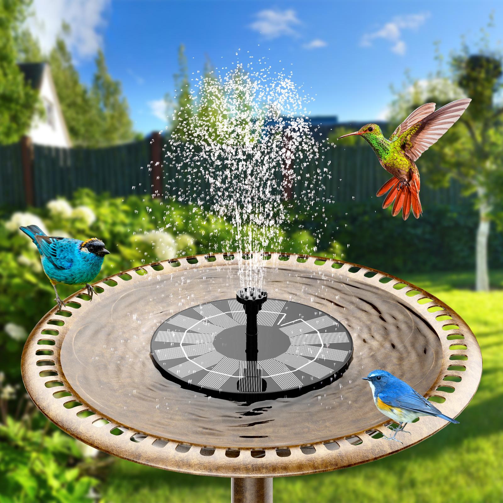AISITIN Outdoor Garden Bird Bath Fountain,With a Solar Fountain,Weather Resistant Polyresin,For Outdoor Use in Settings Gardens,Patios,and Ponds